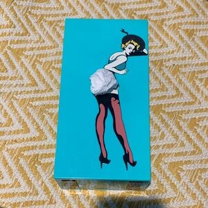 Teal Pop Art Tissue Box Cover EUC